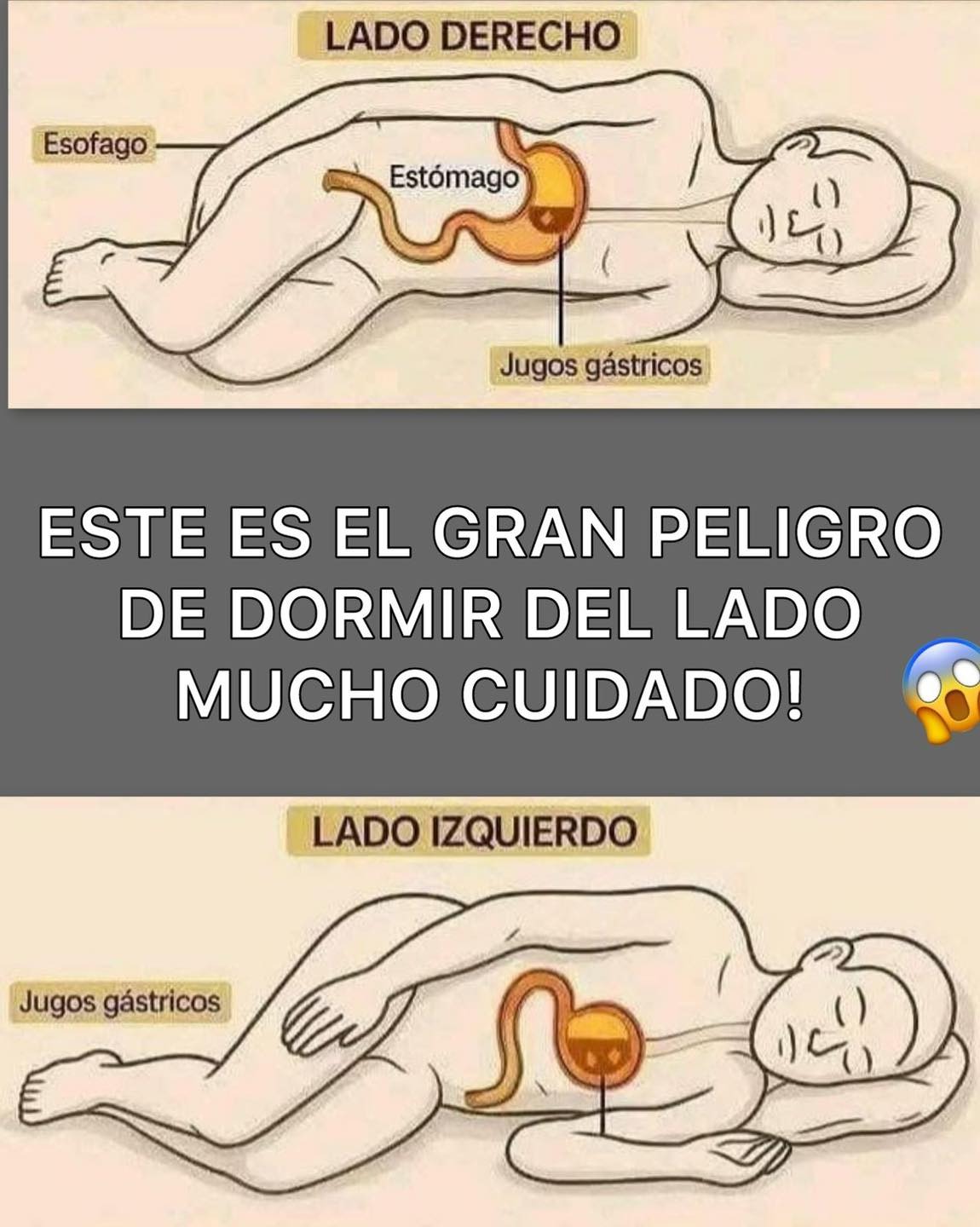 CUIDADO Si duermes del LADO DERECHO, debes tene00… Ver más
