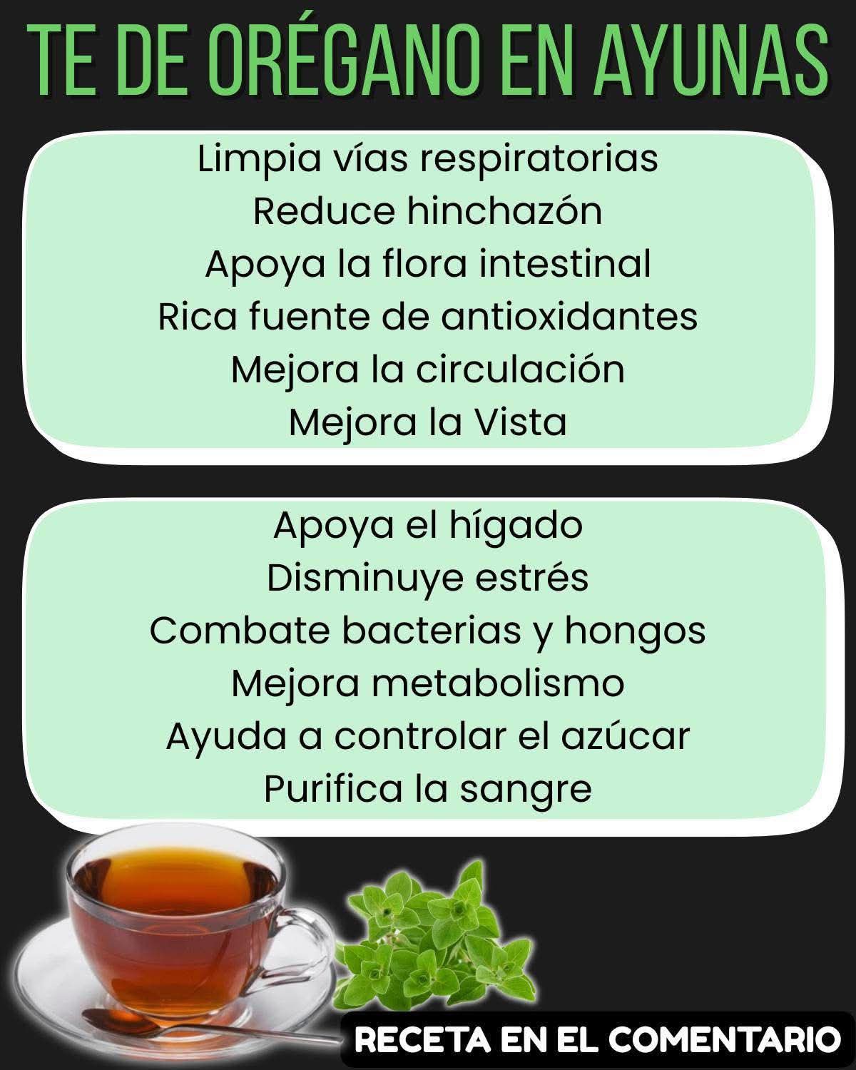 Te de oregano en ayunas: beneficios para mejorar tu salu..ver mas