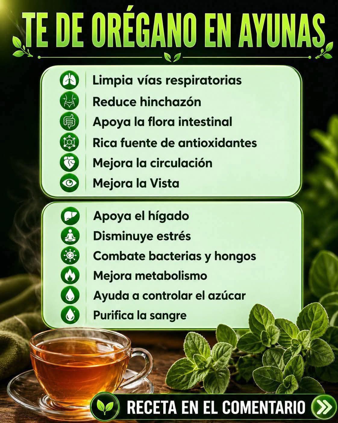 Te de oregano en ayunas: beneficios para mejorar tu salud…ver mas