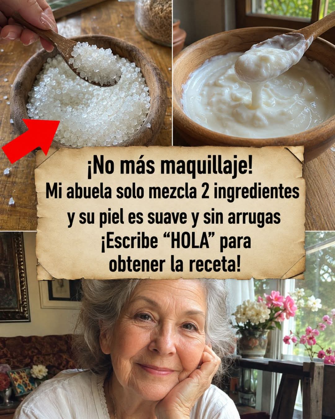 ¡Nunca más necesitarás maquillaje! Mi abuela mezcló dos ingredi..ver mas