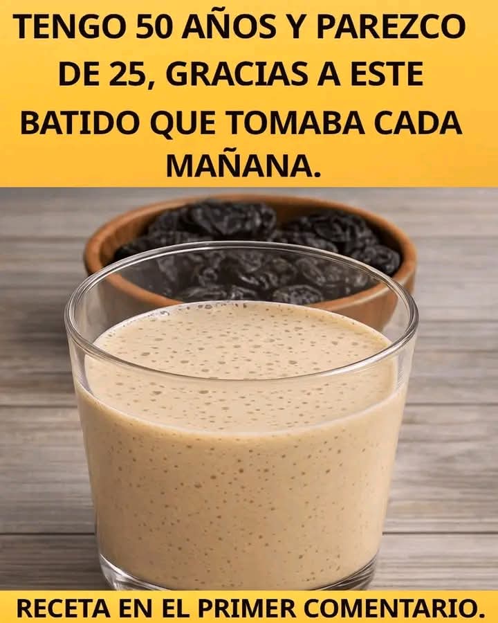 El batido rejuvenecedor que te quita 20 años de encima (sin filtros ni cirugías).… Ver más