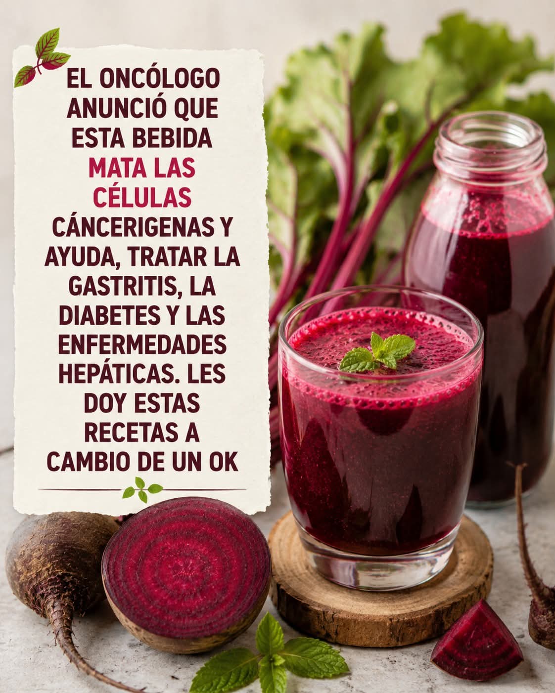 El oncólogo anunció que esta bebida mata las células canc..ver mas