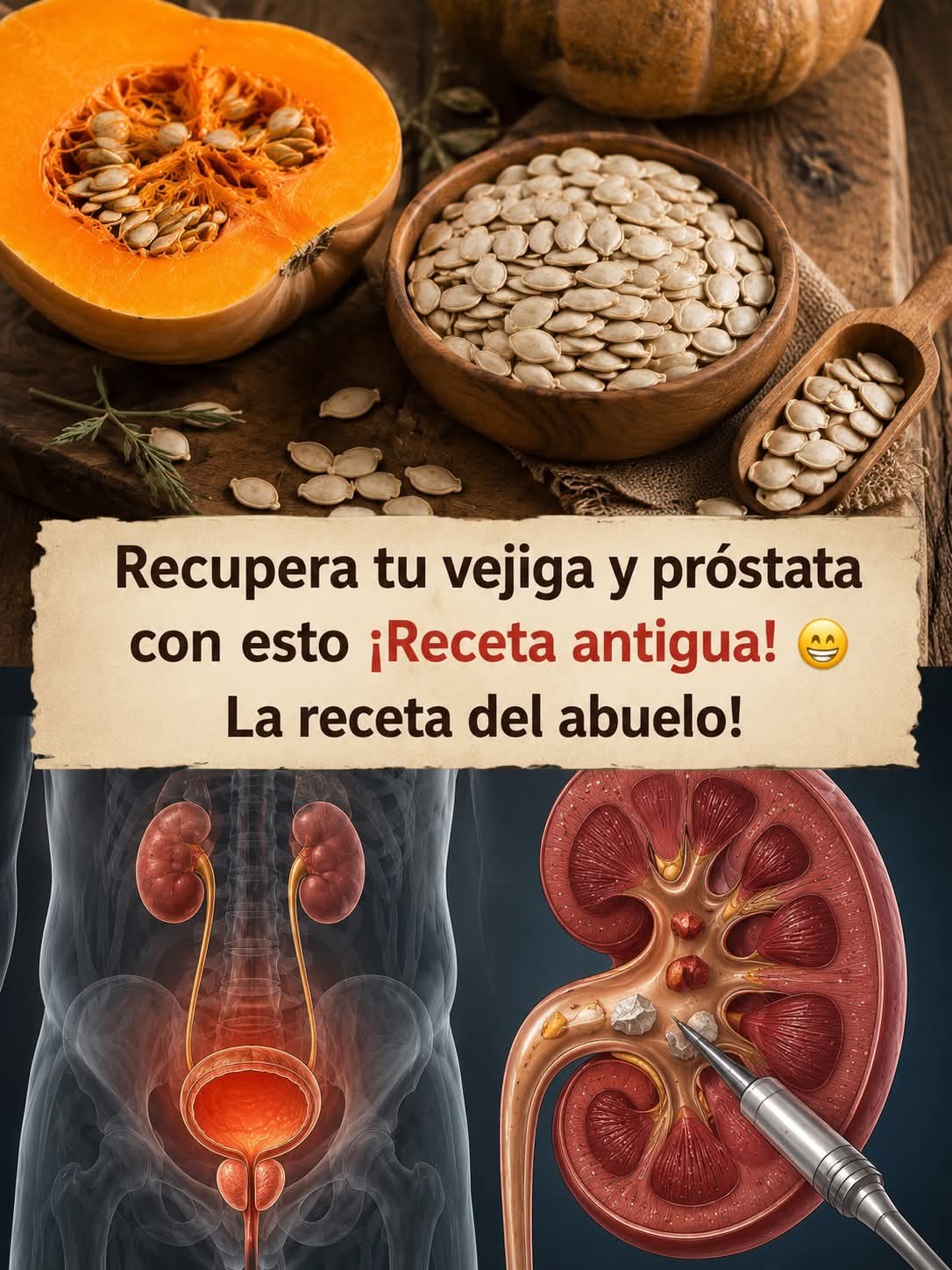 ¡Te dejará la vejiga y la próstata como nuevas! ¡La recet..ver mas