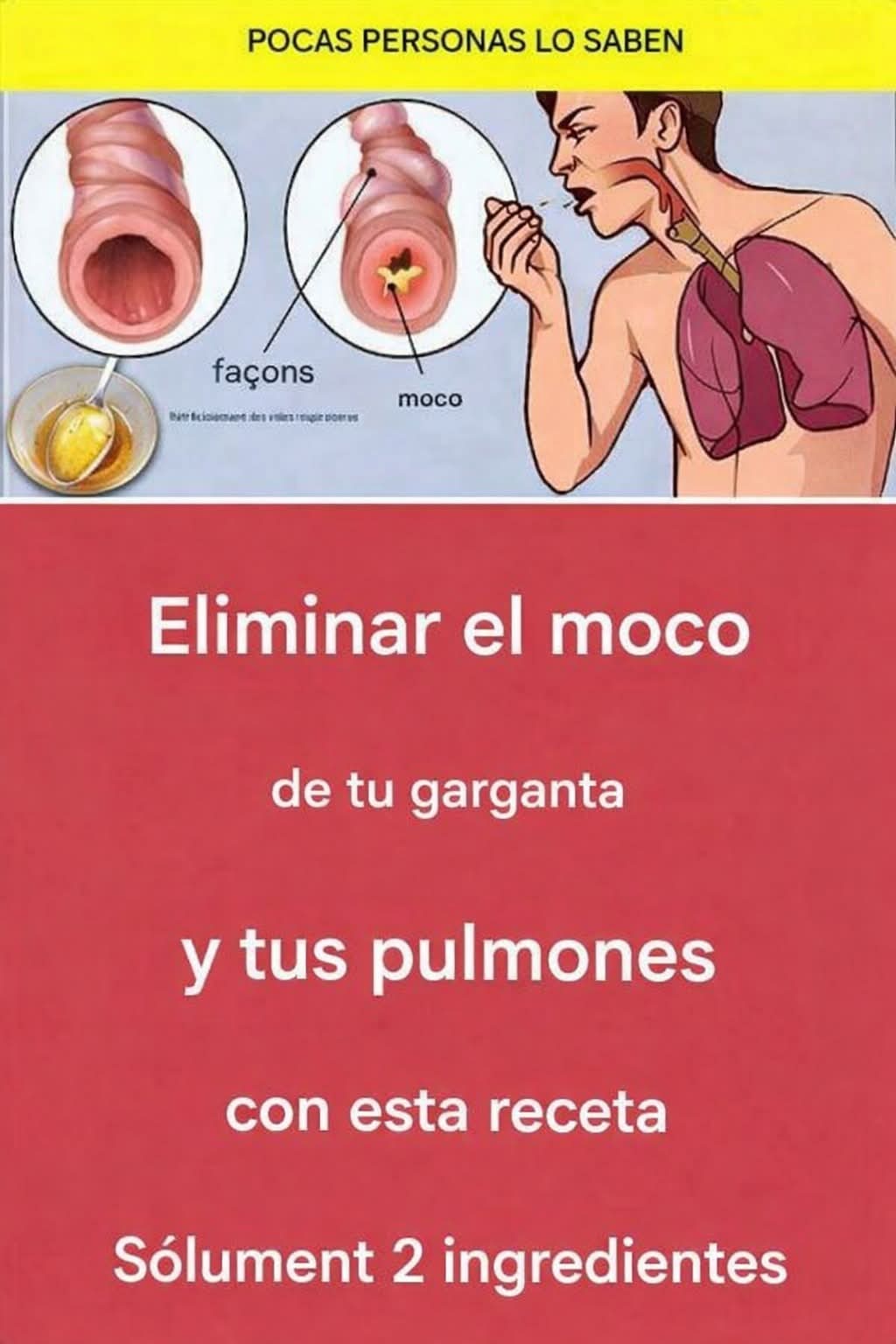 Libera tu garganta y tus pulmones con esta receta: solo 2 ingredie..ver mas