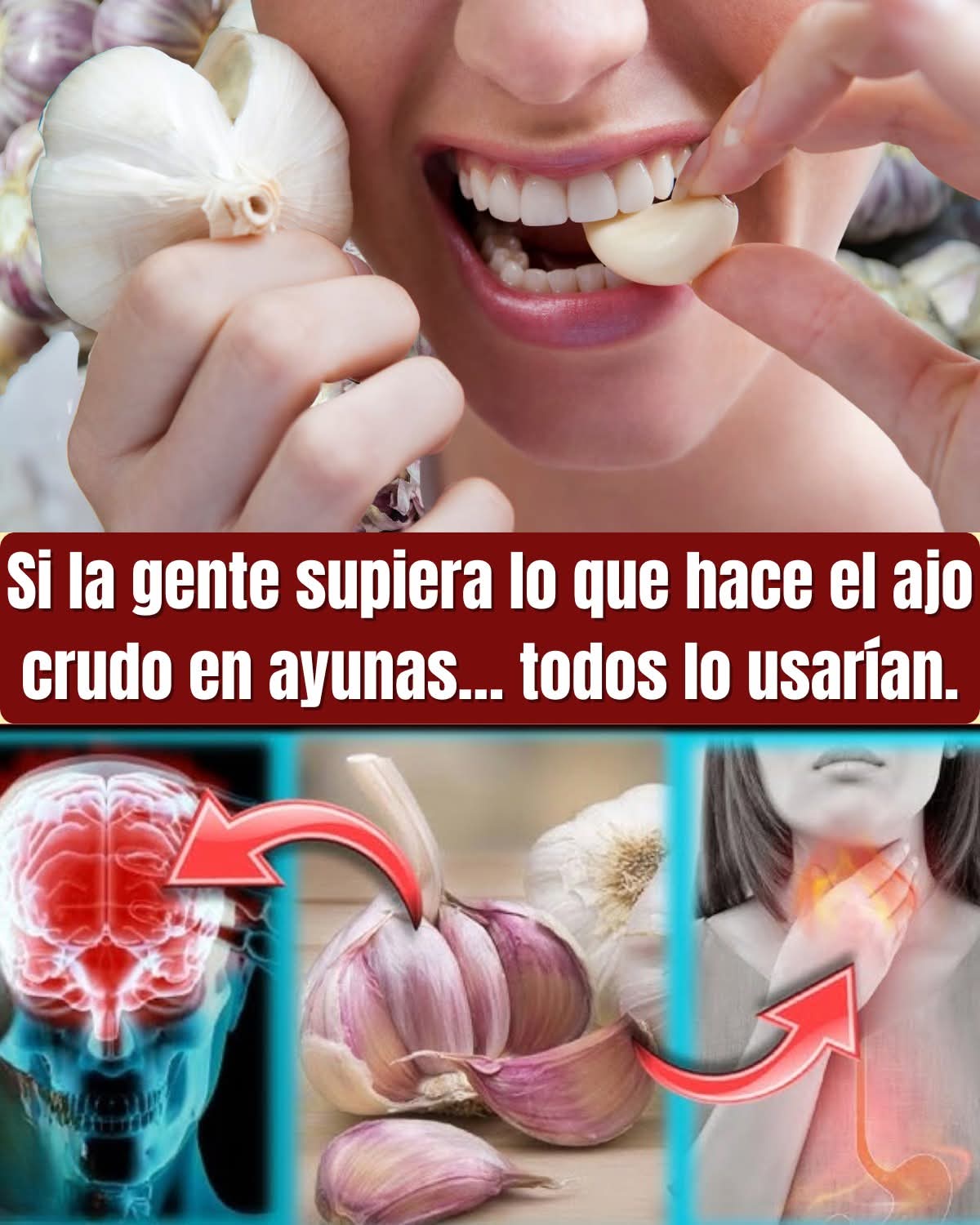 La mayoria de la gente no sabe que comer ajo crudo con el estomago vaci..ver mas