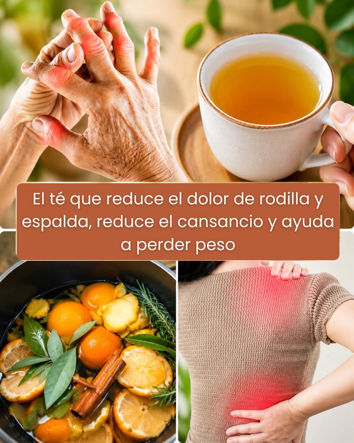 El té que reduce el dolor de rodilla y espalda, reduce el cansan..ver mas