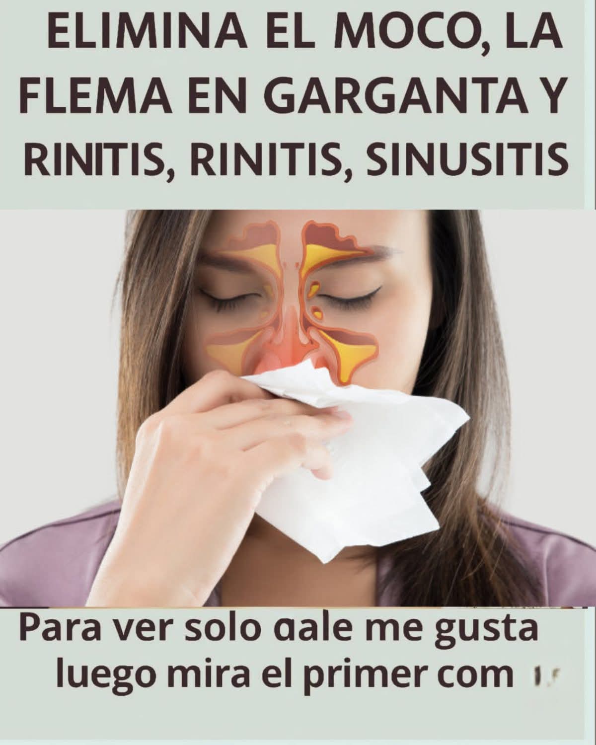 Elimina el moco, la flema en la garganta y nariz, rinitis con remed..ver mas