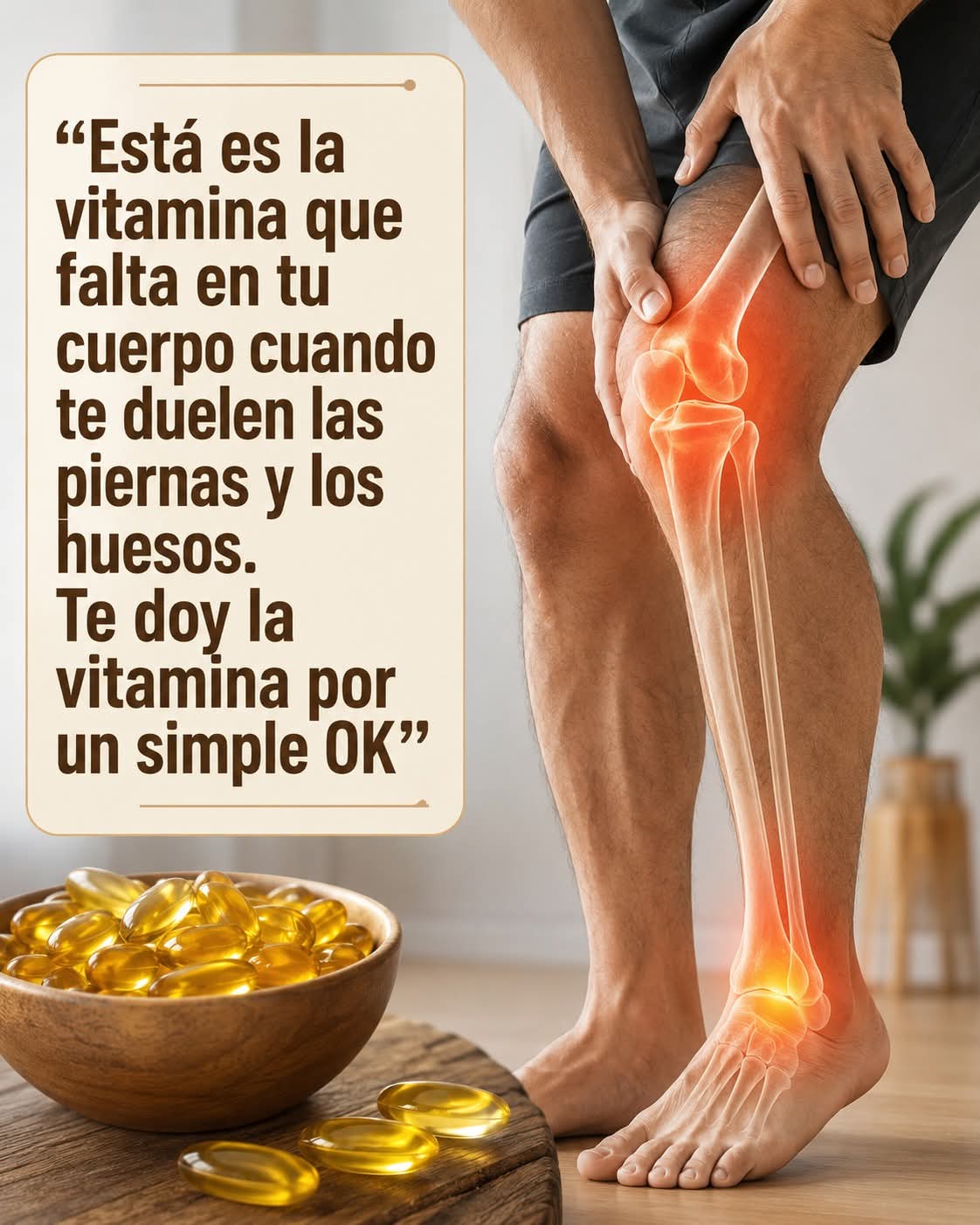 ¿Será esta la vitamina que podría faltarte si te duelen las piernas y los hues..ver mas