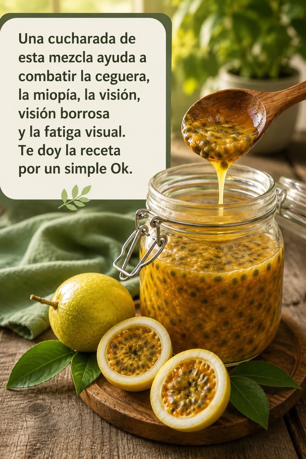 Una cucharada de esta mezcla ayuda contra la ceguera, la mio..ver mas