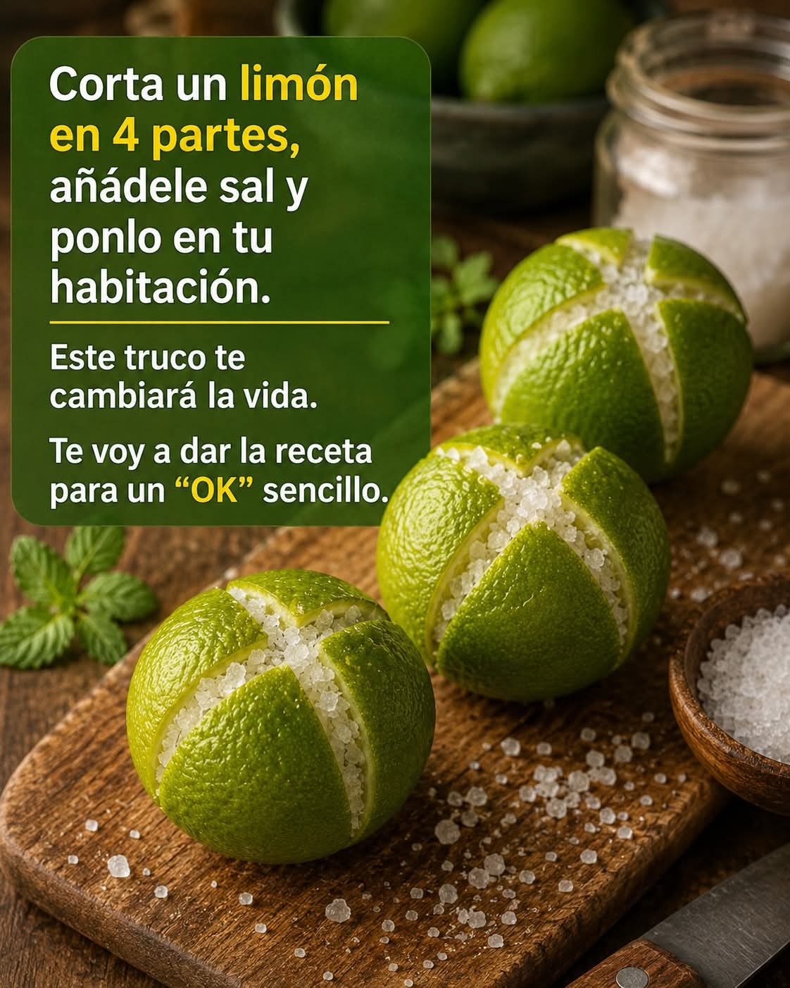 ¿Limón + sal en el cuarto? 🍋 Un truco simple que está sorpre..ver mas