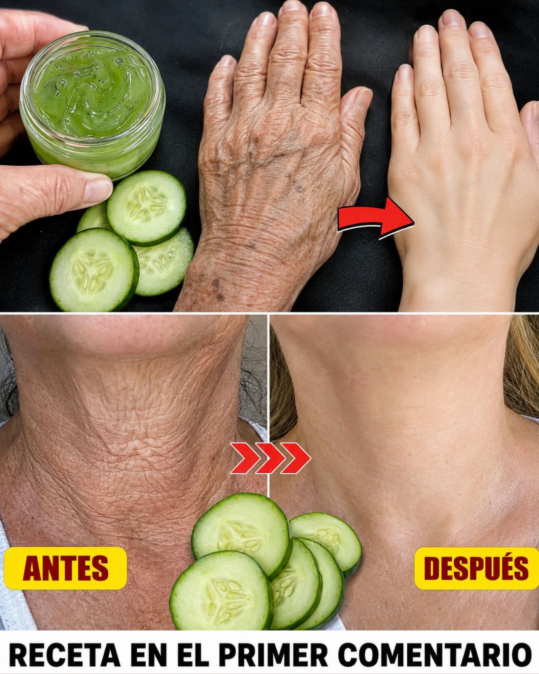 ¡Los 5 Mejores Secretos! El pepino borra cada arrug..ver mas