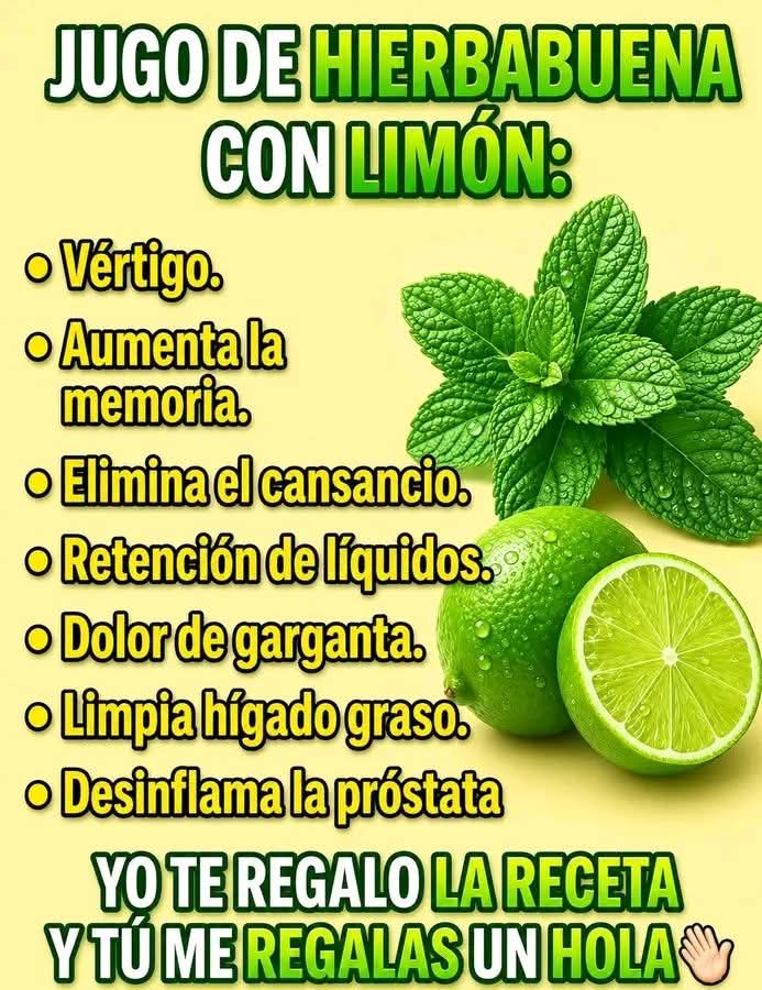 Estos son los beneficios de la hierbabuena con limón…ver más