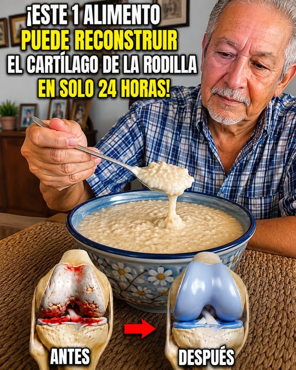 Este alimento se relaciona con el cuidado de la rodilla y el cartílag..ver mas